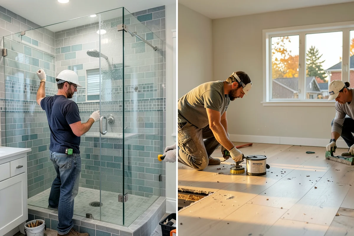 Bathroom Vanity Installation in DuPont, Pierce County, WA - Remove the old vanity and check plumbing