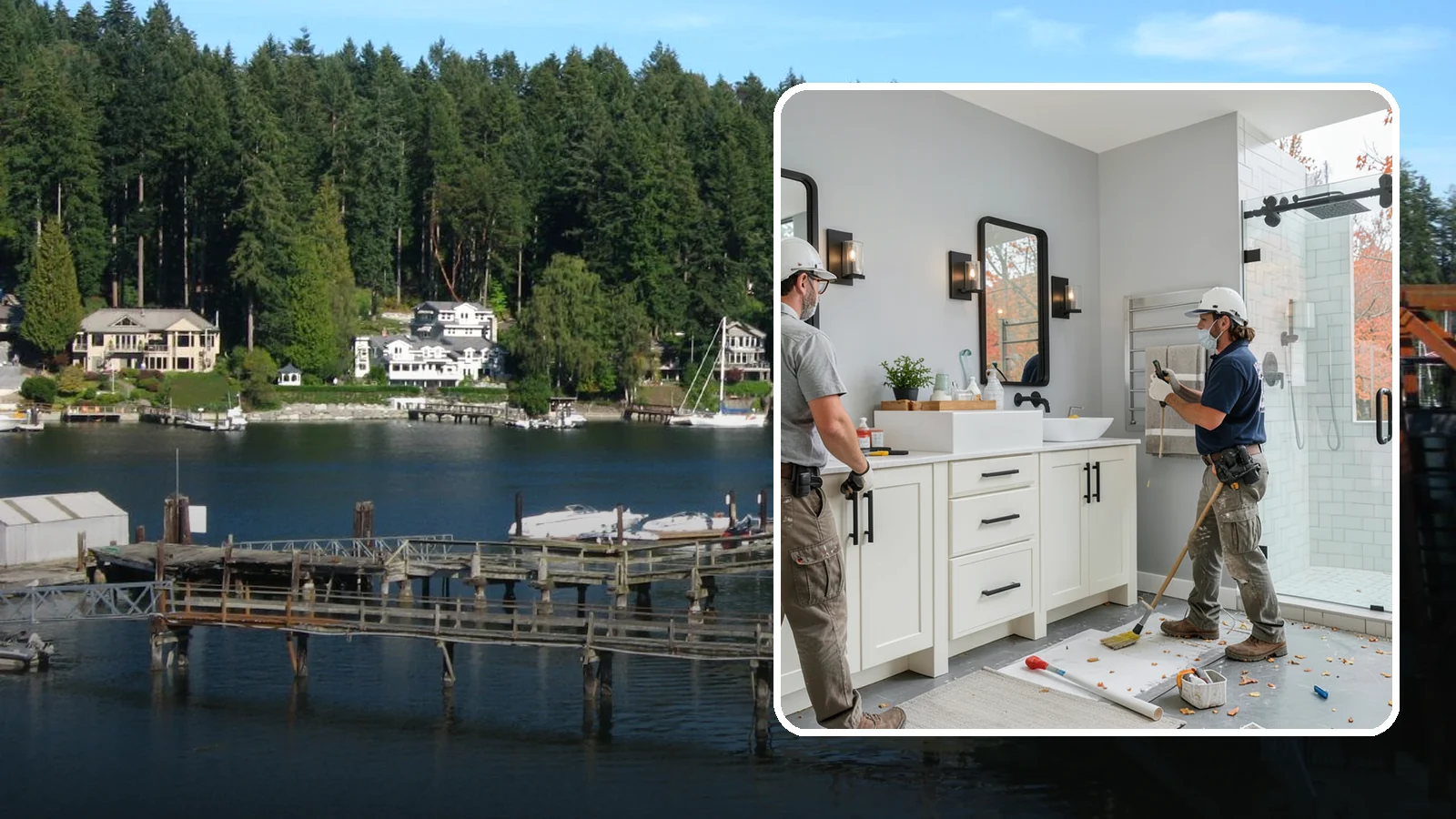Bathroom Vanity Installation in Gig Harbor, Pierce County, WA - A bathroom vanity installation adds functional storage and a fresh focal point to your sink area.