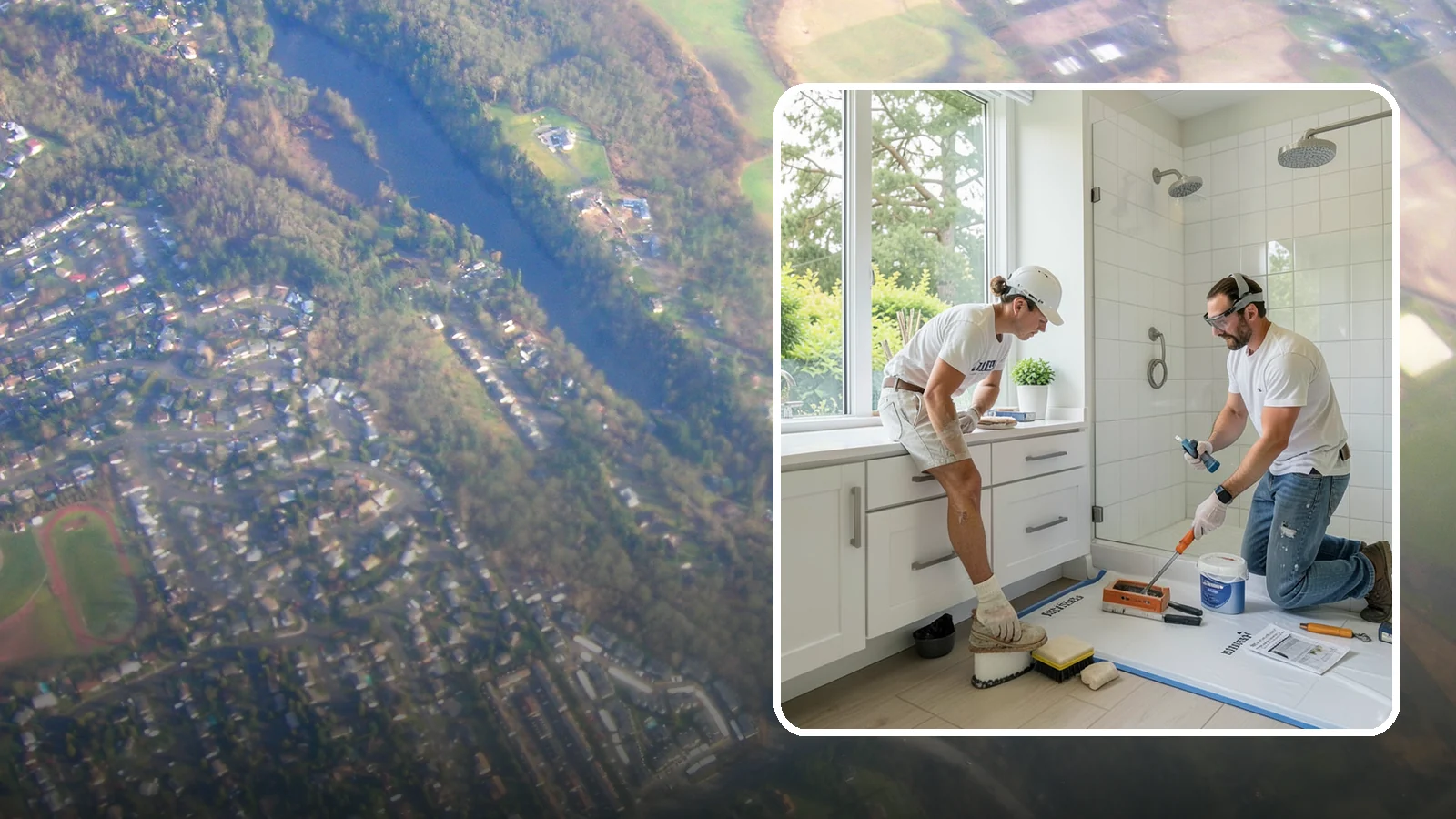 Bathroom Waterproofing in Algona, King County, WA - Bathroom waterproofing seals wet areas to keep moisture out of your walls, floors, and framing.