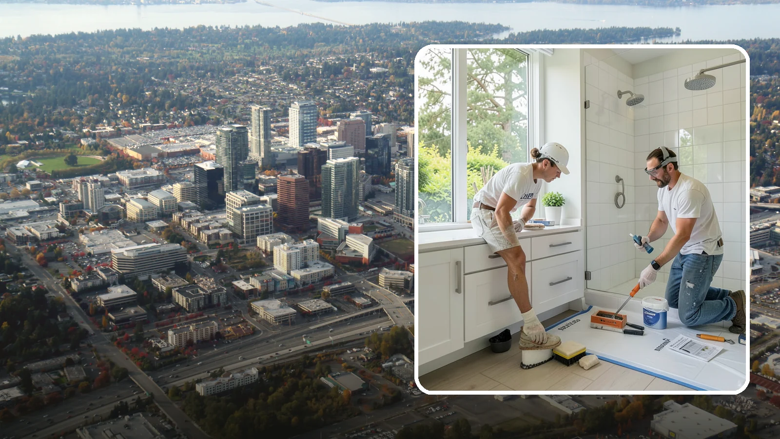 Bathroom Waterproofing in Bellevue, King County, WA - Bathroom waterproofing seals wet areas to keep moisture out of your walls, floors, and framing.