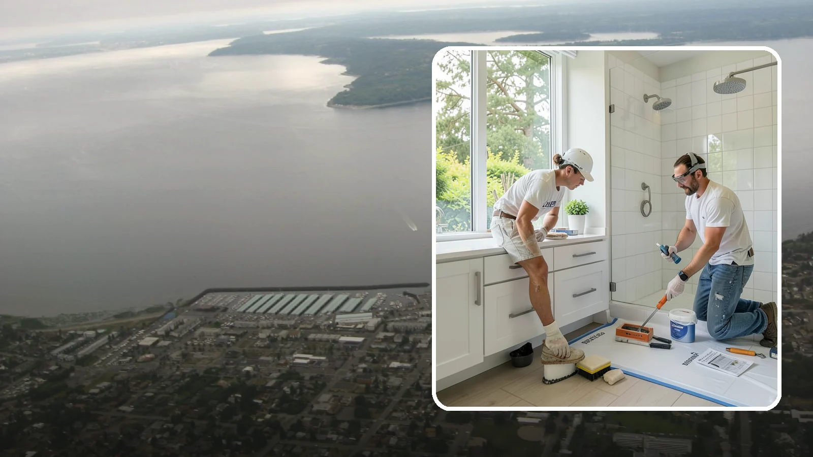 Bathroom Waterproofing in Des Moines, King County, WA - Bathroom waterproofing seals wet areas to keep moisture out of your walls, floors, and framing.