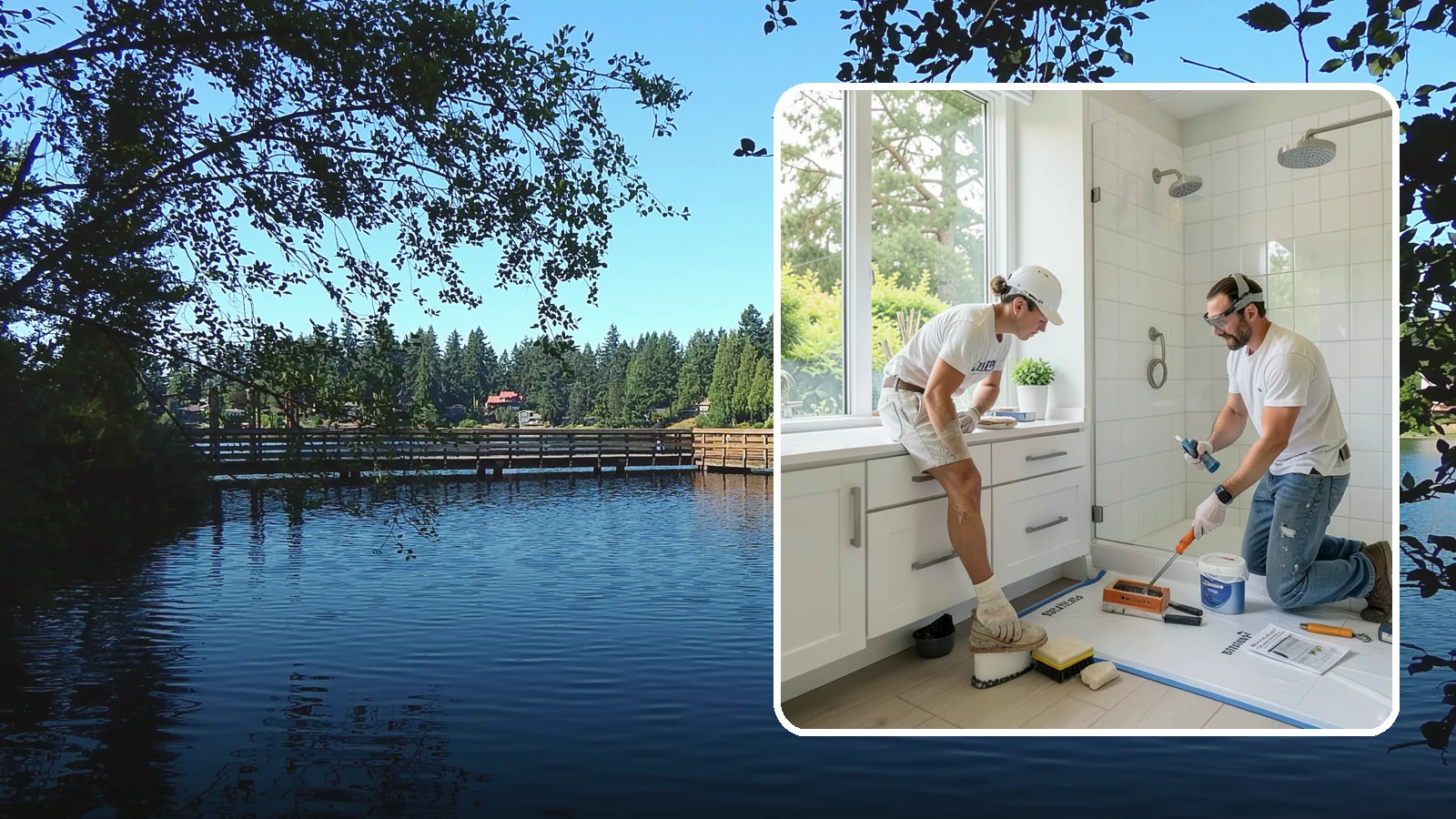 Bathroom Waterproofing in Federal Way, King County, WA - Bathroom waterproofing seals wet areas to keep moisture out of your walls, floors, and framing.