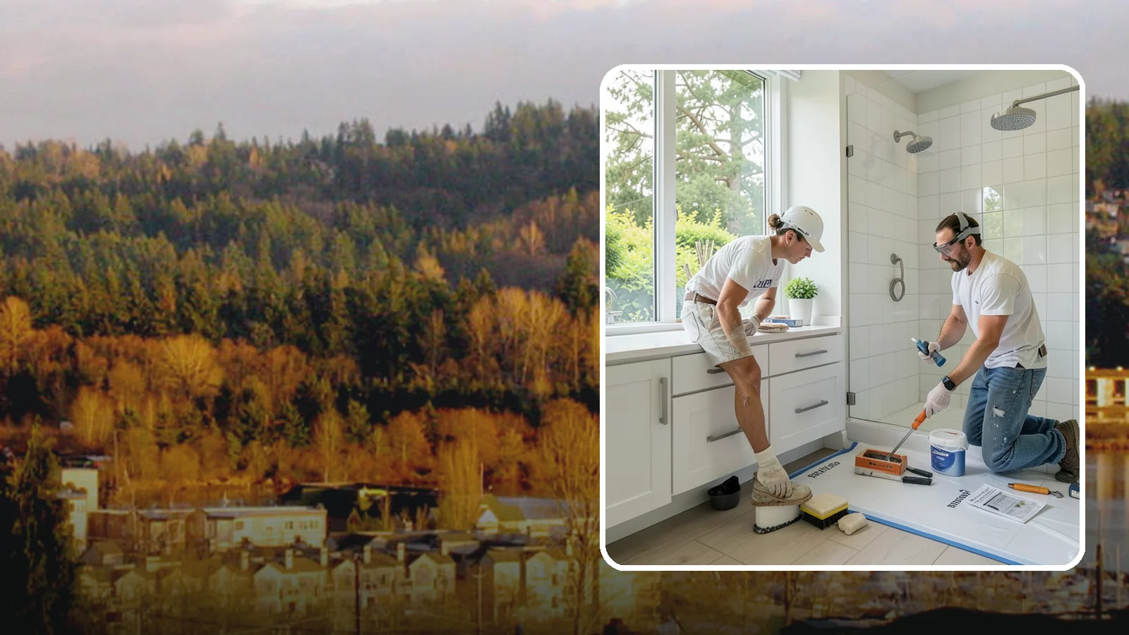 Bathroom Waterproofing in Kenmore, King County, WA - Bathroom waterproofing seals wet areas to keep moisture out of your walls, floors, and framing.