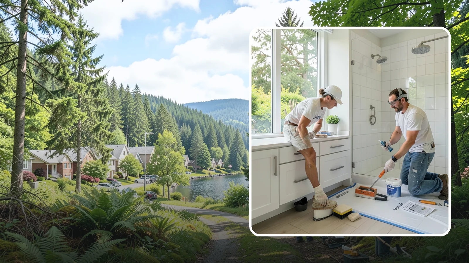 Bathroom Waterproofing in Lake Forest Park, King County, WA - Bathroom waterproofing seals wet areas to keep moisture out of your walls, floors, and framing.