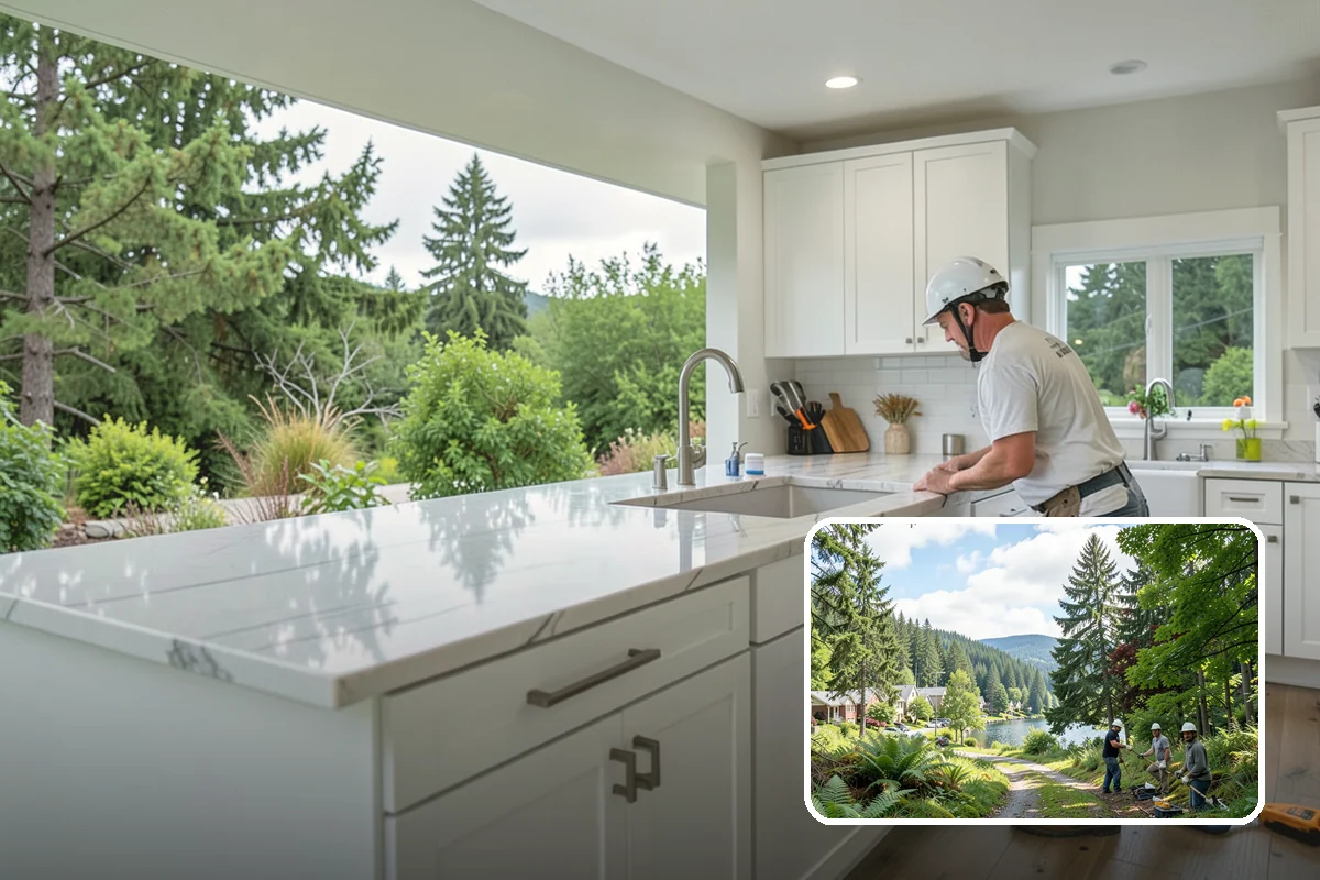 Bathroom Waterproofing in Lake Forest Park, King County, WA - Blocks water from reaching framing and subfloor