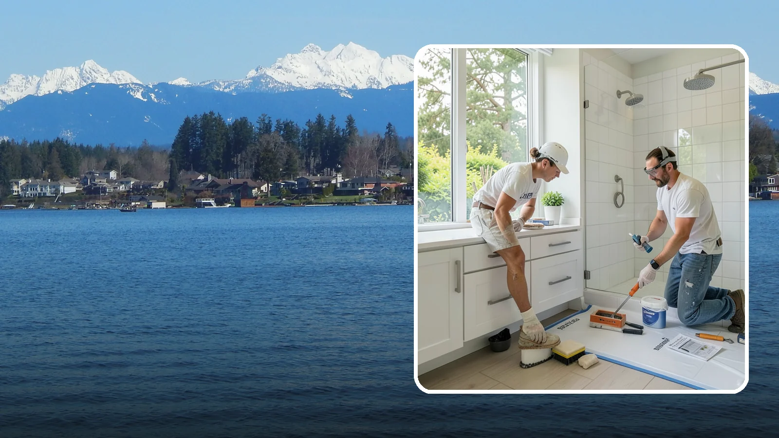 Bathroom Waterproofing in Lake Stevens, Snohomish County, WA - Bathroom waterproofing seals wet areas to keep moisture out of your walls, floors, and framing.