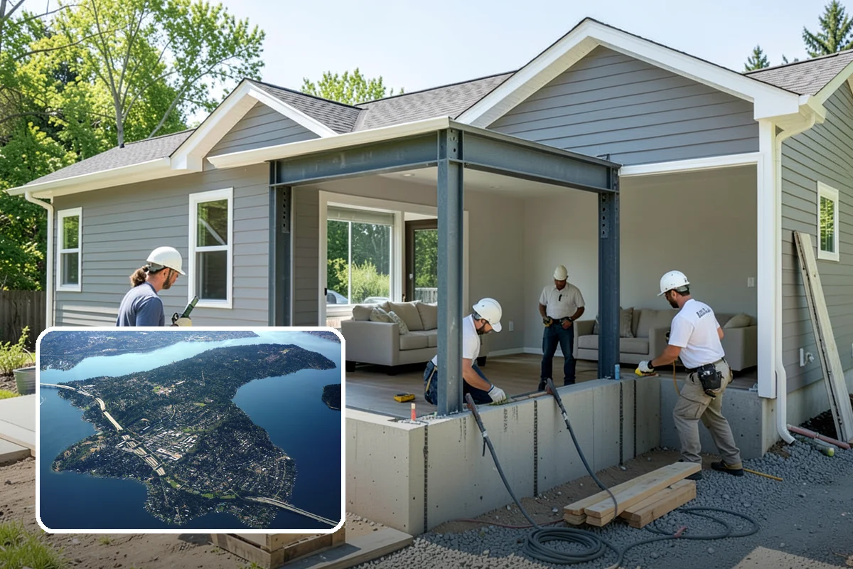 Bathroom Waterproofing in Mercer Island, King County, WA - Blocks water from reaching framing and subfloor