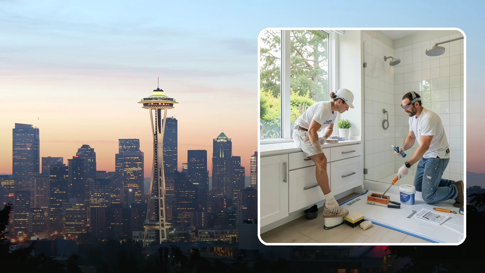 Bathroom Waterproofing in Seattle, King County, WA - Bathroom waterproofing seals wet areas to keep moisture out of your walls, floors, and framing.