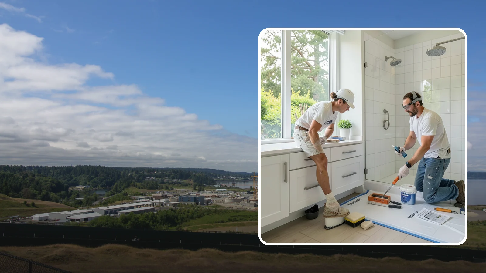 Bathroom Waterproofing in University Place, Pierce County, WA - Bathroom waterproofing seals wet areas to keep moisture out of your walls, floors, and framing.