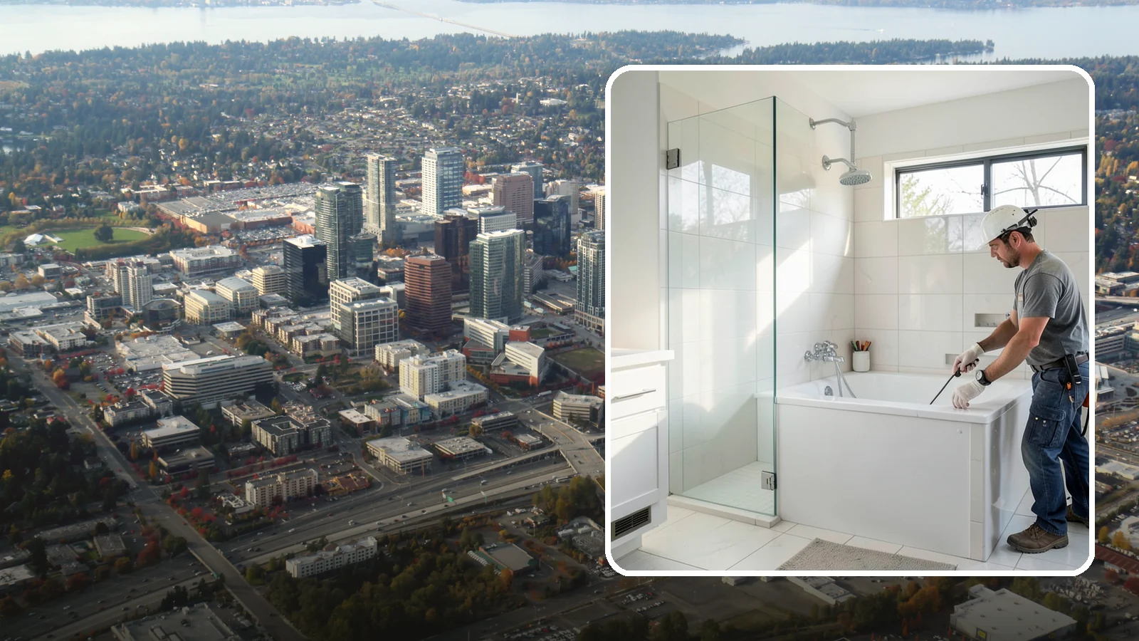 Bathtub Installation in Bellevue, King County, WA - A bathtub installation sets a new tub with reliable plumbing and a clean, watertight surround.