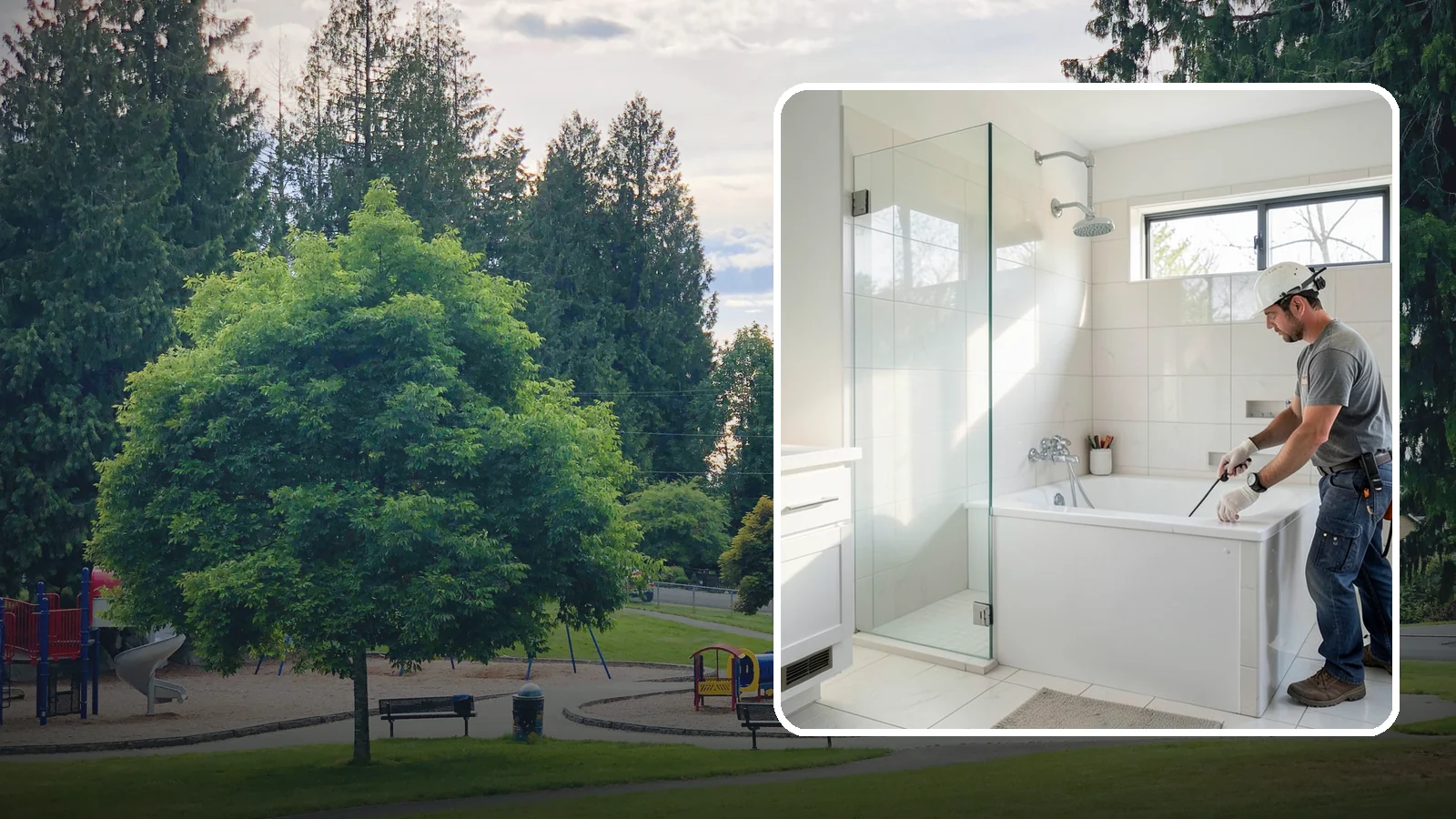 Bathtub Installation in Bonney Lake, Pierce County, WA - A bathtub installation sets a new tub with reliable plumbing and a clean, watertight surround.