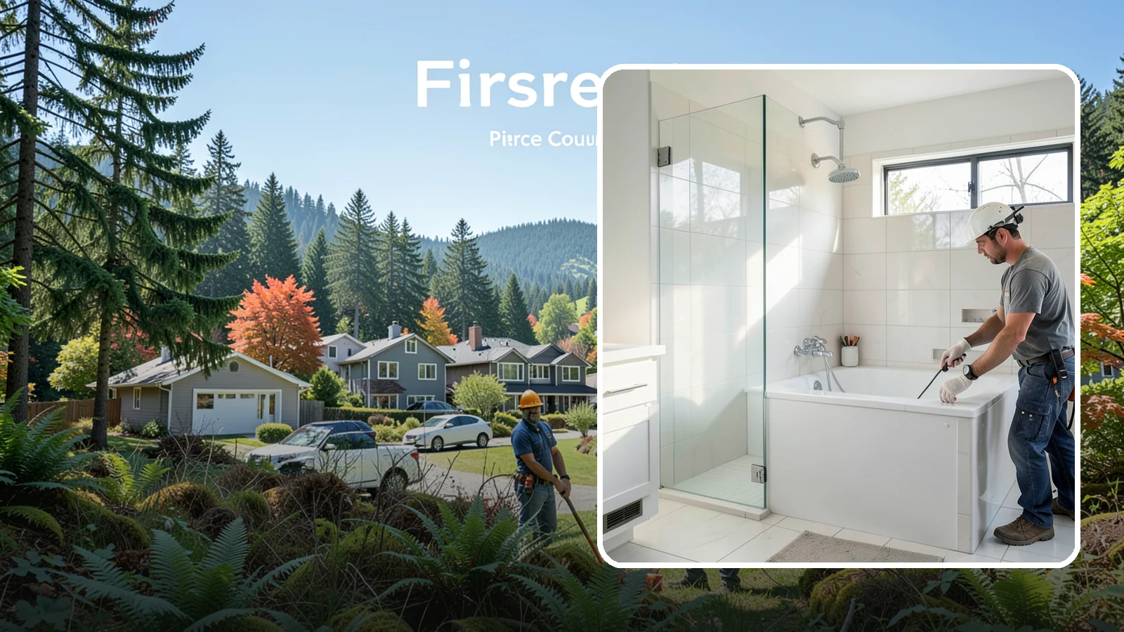Bathtub Installation in Fircrest, Pierce County, WA - A bathtub installation sets a new tub with reliable plumbing and a clean, watertight surround.