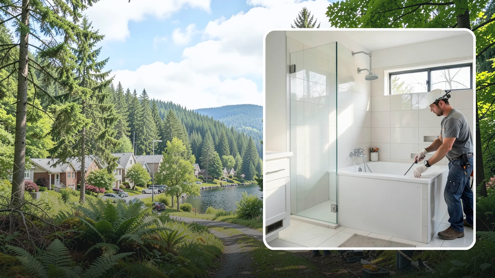 Bathtub Installation in Lake Forest Park, King County, WA - A bathtub installation sets a new tub with reliable plumbing and a clean, watertight surround.