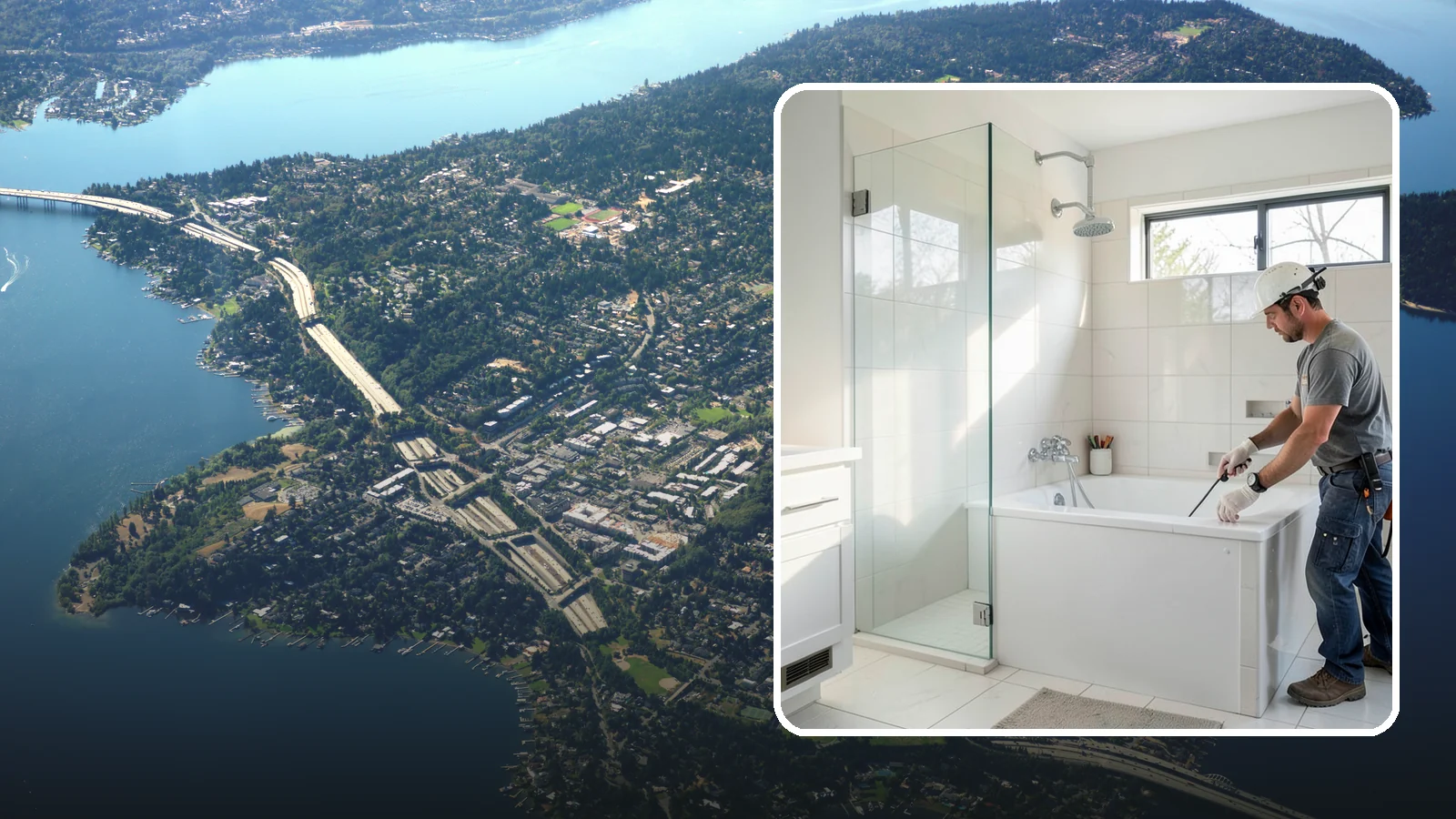 Bathtub Installation in Mercer Island, King County, WA - A bathtub installation sets a new tub with reliable plumbing and a clean, watertight surround.