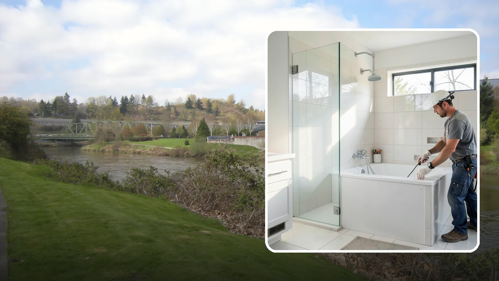 Bathtub Installation in Tukwila, King County, WA - A bathtub installation sets a new tub with reliable plumbing and a clean, watertight surround.