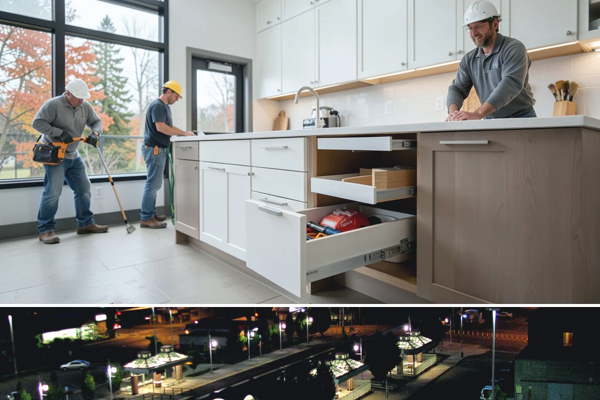Bay Window Installation in Auburn, King County, WA - Because bay installations open the wall and add a small roof, we schedule them during drier spells to keep the structure...
