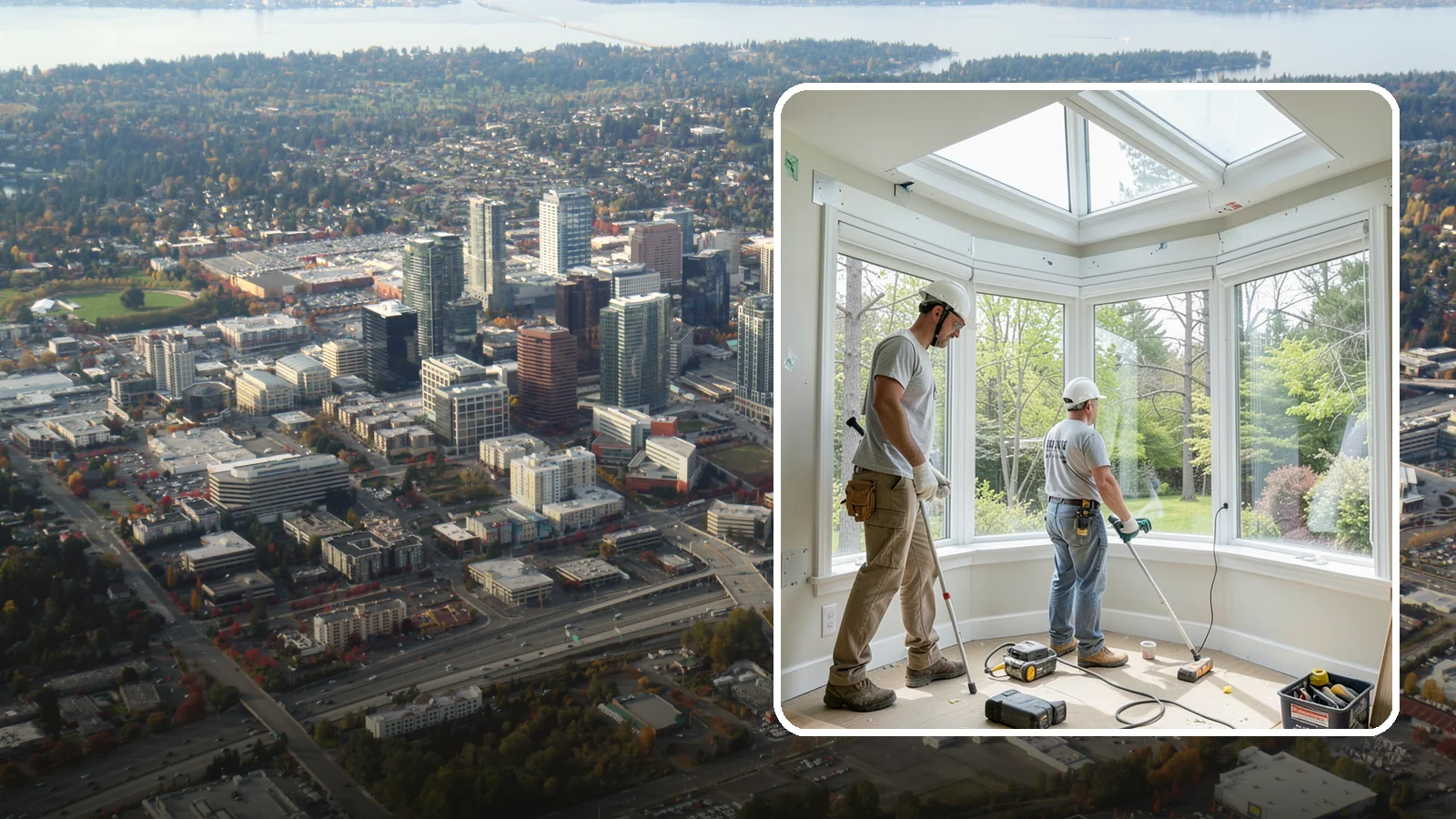 Bay Window Installation in Bellevue, King County, WA - Building out and installing bay windows that add space, light, and a bright focal point to your PNW home.