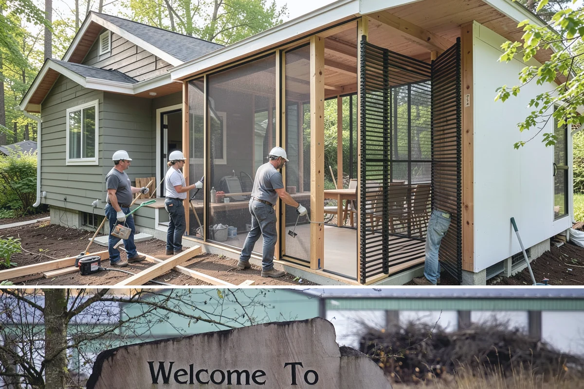 Bay Window Installation in Buckley, Pierce County, WA - Because bay installations open the wall and add a small roof, we schedule them during drier spells to keep the structure...