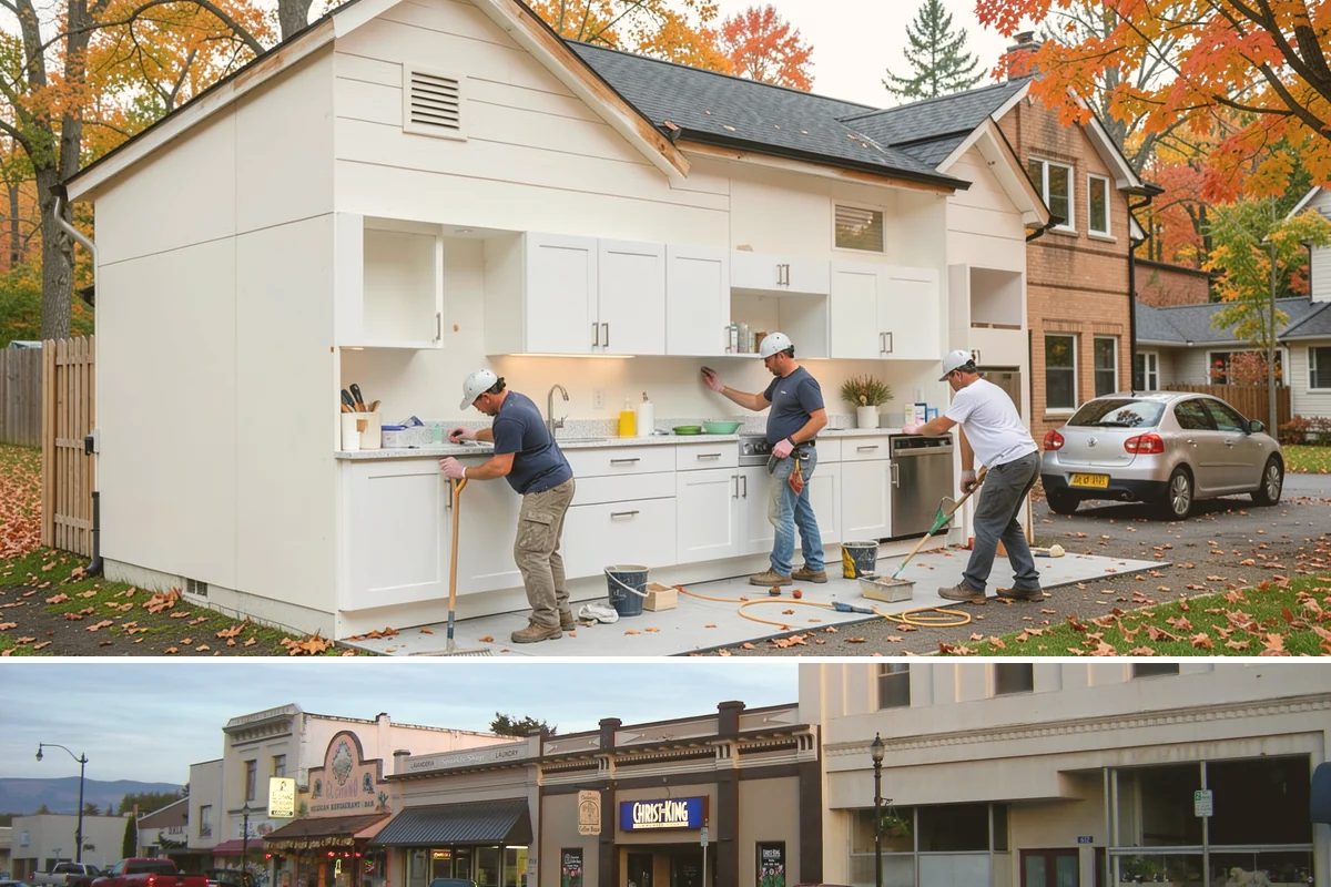 Bay Window Installation in Burlington, Skagit County, WA - Because bay installations open the wall and add a small roof, we schedule them during drier spells to keep the structure...