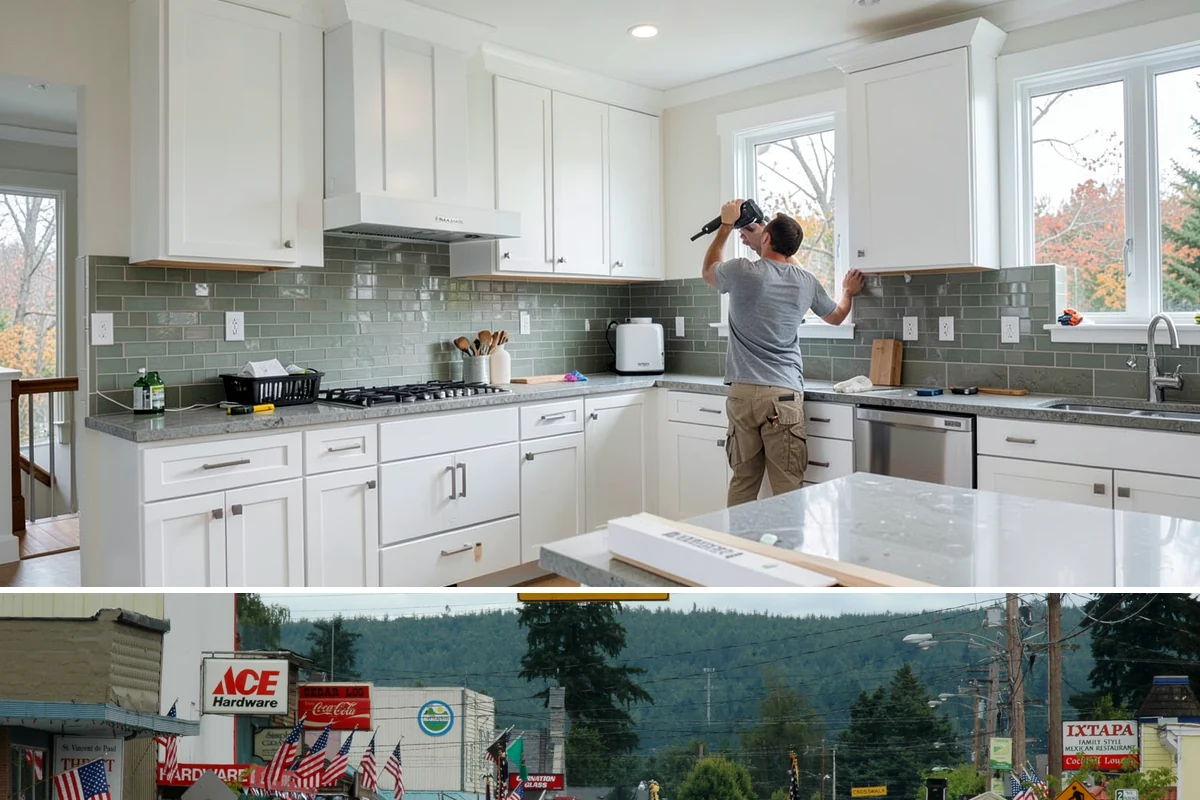 Bay Window Installation in Carnation, King County, WA - Because bay installations open the wall and add a small roof, we schedule them during drier spells to keep the structure...