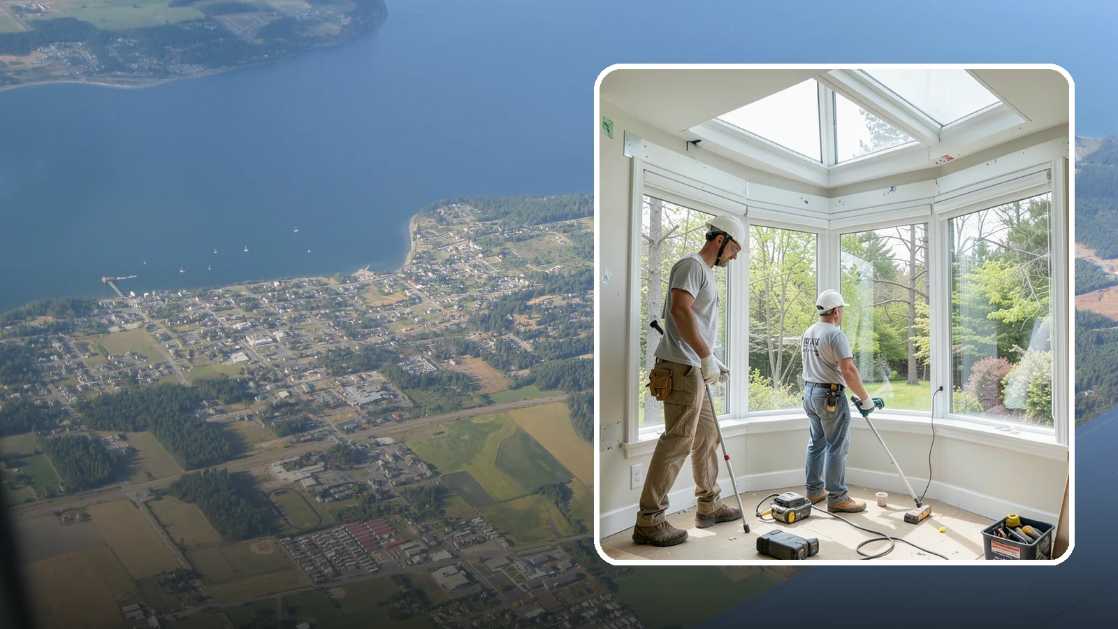 Bay Window Installation in Coupeville, Island County, WA - Building out and installing bay windows that add space, light, and a bright focal point to your PNW home.