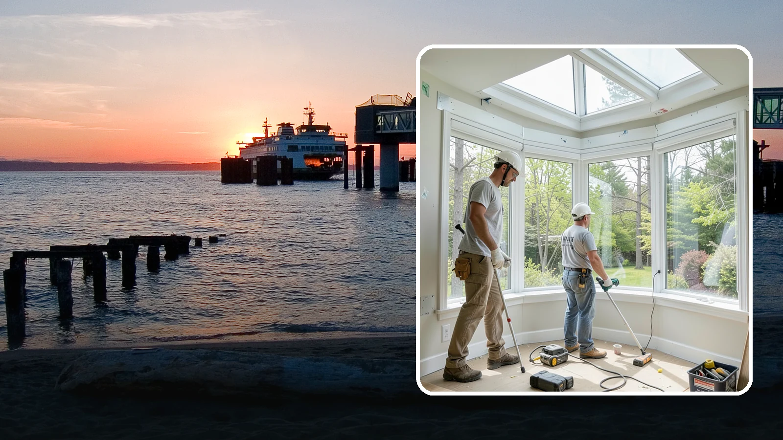 Bay Window Installation in Edmonds, Snohomish County, WA - Building out and installing bay windows that add space, light, and a bright focal point to your PNW home.