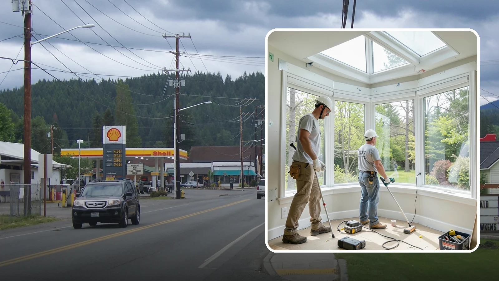 Bay Window Installation in Granite Falls, Snohomish County, WA - Building out and installing bay windows that add space, light, and a bright focal point to your PNW home.