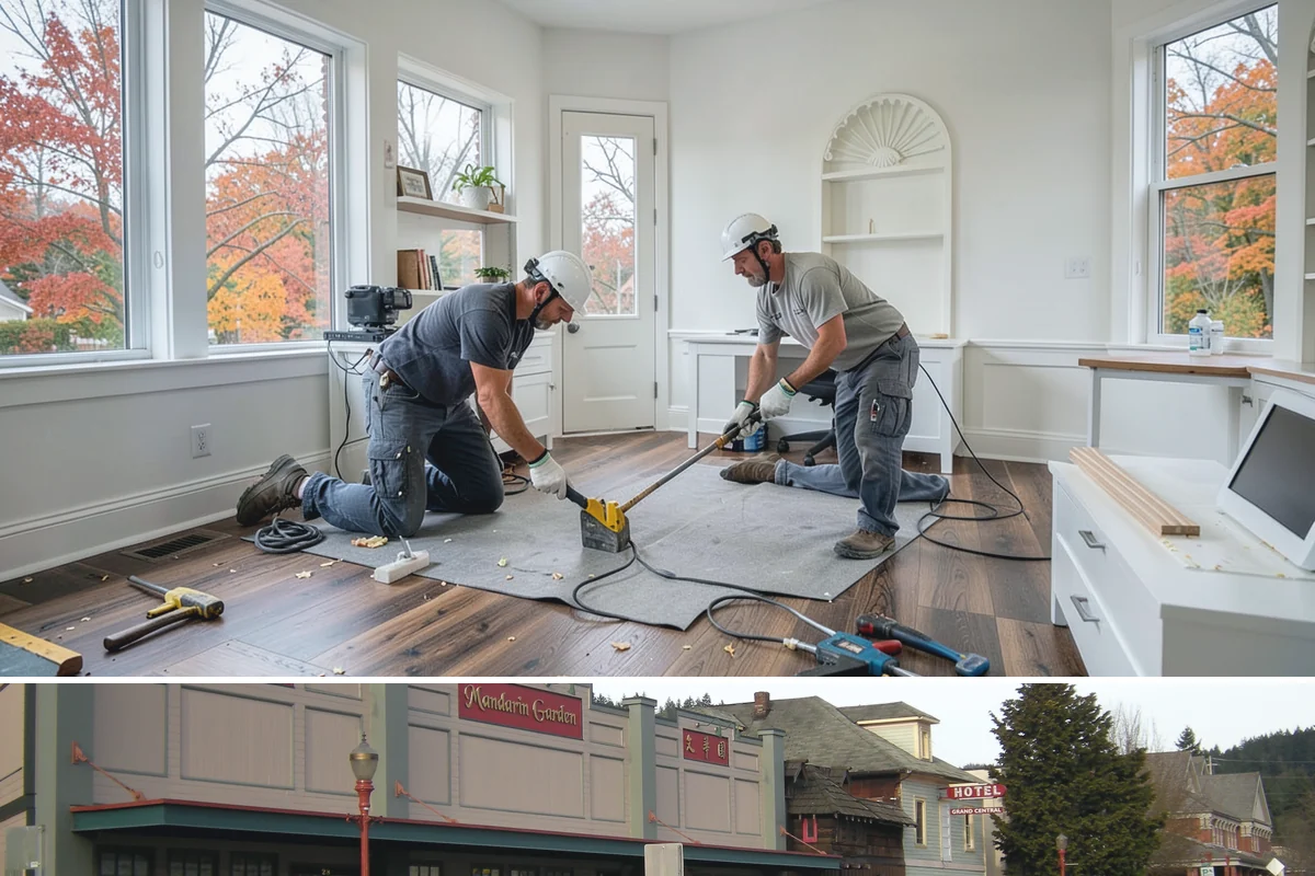 Bay Window Installation in Issaquah, King County, WA - Because bay installations open the wall and add a small roof, we schedule them during drier spells to keep the structure...