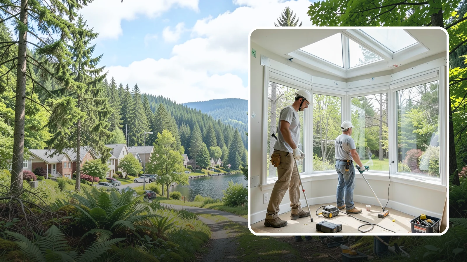 Bay Window Installation in Lake Forest Park, King County, WA - Building out and installing bay windows that add space, light, and a bright focal point to your PNW home.