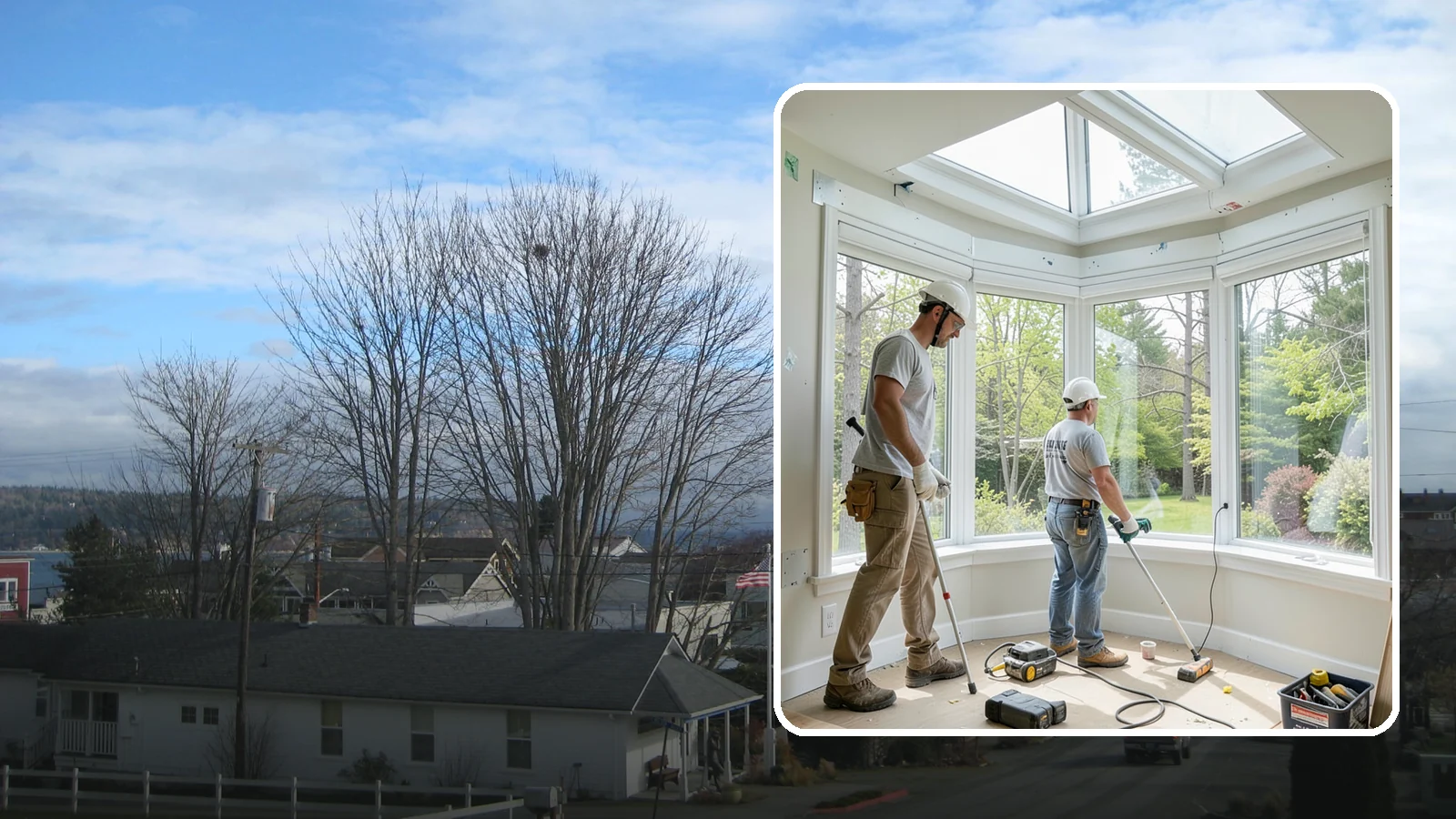 Bay Window Installation in Langley, Island County, WA - Building out and installing bay windows that add space, light, and a bright focal point to your PNW home.