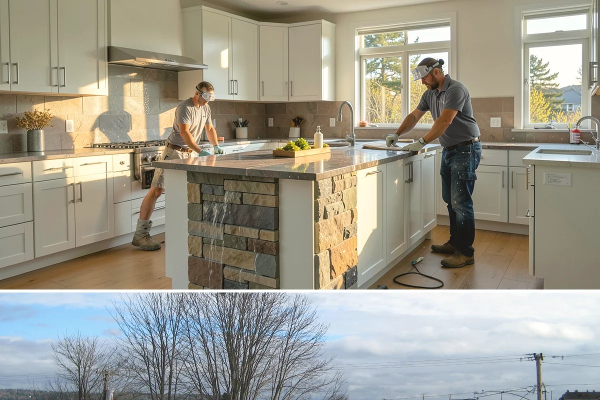 Bay Window Installation in Langley, Island County, WA - Because bay installations open the wall and add a small roof, we schedule them during drier spells to keep the structure...