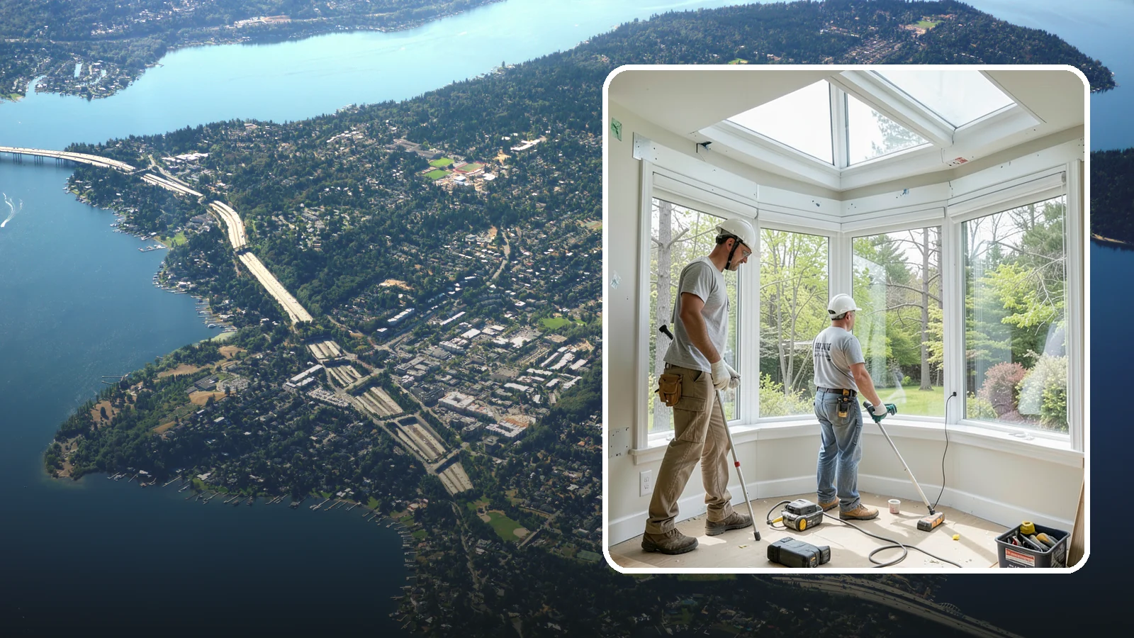 Bay Window Installation in Mercer Island, King County, WA - Building out and installing bay windows that add space, light, and a bright focal point to your PNW home.