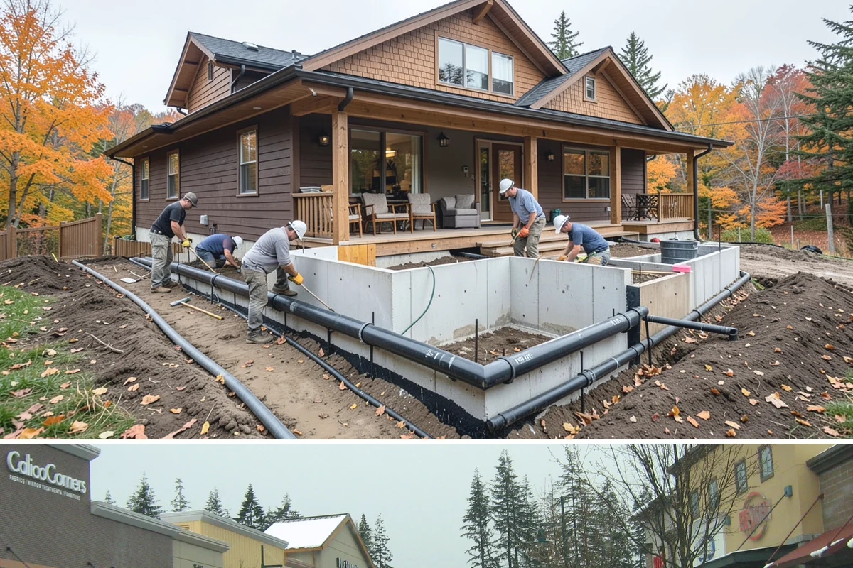 Bay Window Installation in Mill Creek, Snohomish County, WA - Because bay installations open the wall and add a small roof, we schedule them during drier spells to keep the structure...