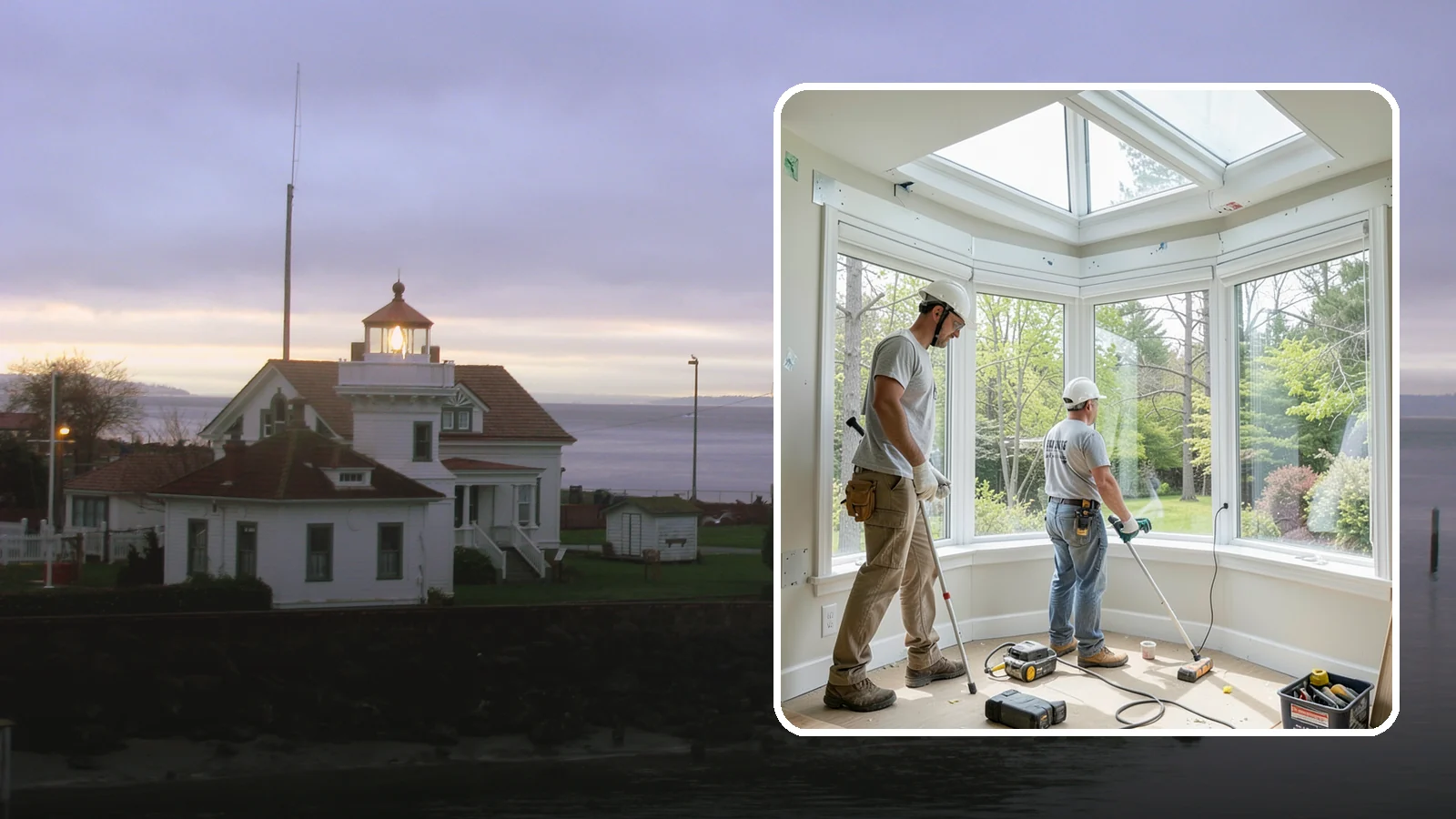 Bay Window Installation in Mukilteo, Snohomish County, WA - Building out and installing bay windows that add space, light, and a bright focal point to your PNW home.