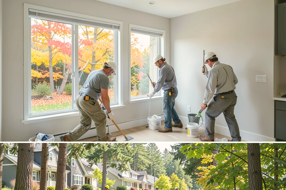 Bay Window Installation in Normandy Park, King County, WA - Because bay installations open the wall and add a small roof, we schedule them during drier spells to keep the structure...