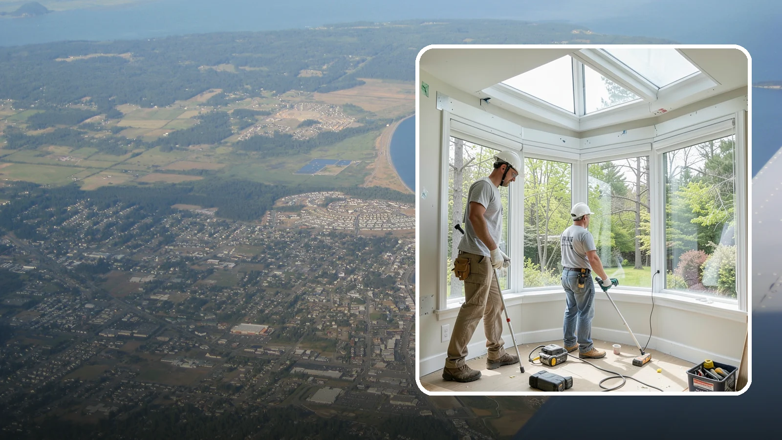 Bay Window Installation in Oak Harbor, Island County, WA - Building out and installing bay windows that add space, light, and a bright focal point to your PNW home.
