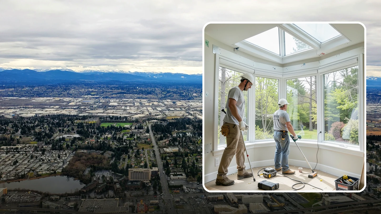 Bay Window Installation in SeaTac, King County, WA - Building out and installing bay windows that add space, light, and a bright focal point to your PNW home.