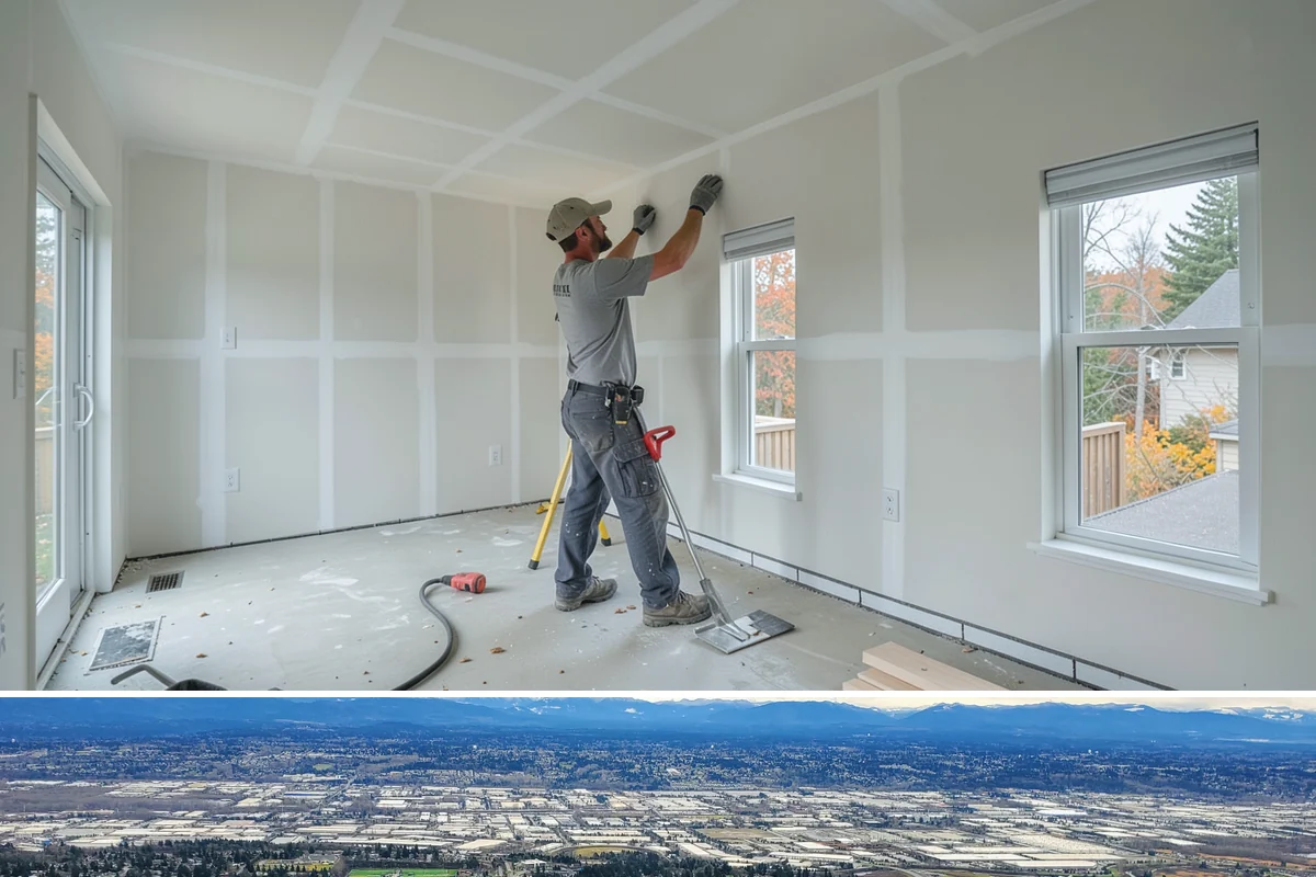 Bay Window Installation in SeaTac, King County, WA - Because bay installations open the wall and add a small roof, we schedule them during drier spells to keep the structure...