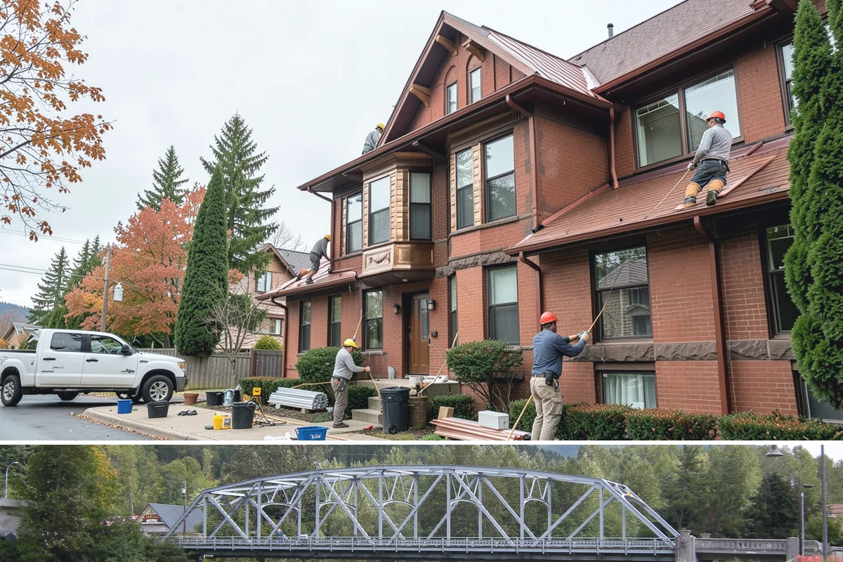 Bay Window Installation in Skykomish, King County, WA - Because bay installations open the wall and add a small roof, we schedule them during drier spells to keep the structure...