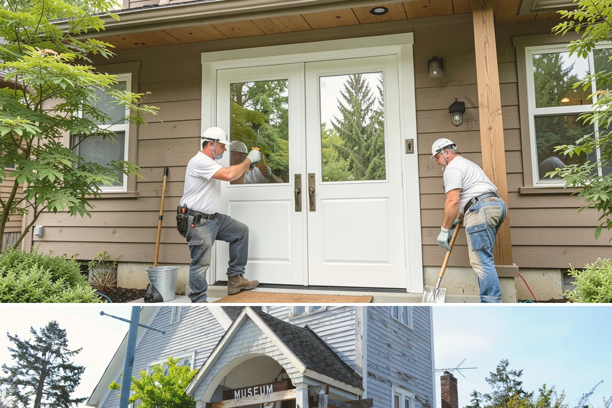 Bay Window Installation in Steilacoom, Pierce County, WA - Because bay installations open the wall and add a small roof, we schedule them during drier spells to keep the structure...