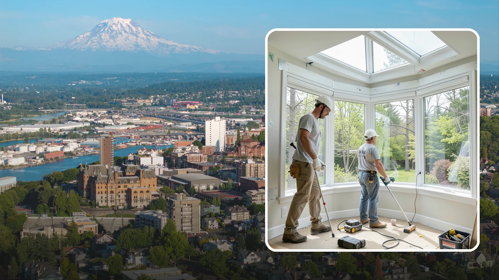 Bay Window Installation in Tacoma, Pierce County, WA - Building out and installing bay windows that add space, light, and a bright focal point to your PNW home.