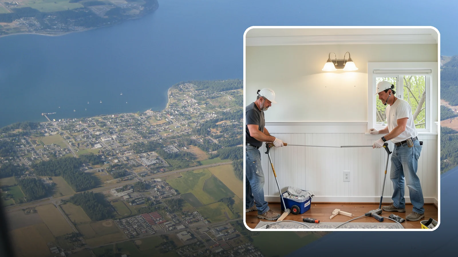 Beadboard Installation in Coupeville, Island County, WA - Charming beadboard installation that adds cottage-style texture to walls, ceilings, and wainscot panels.