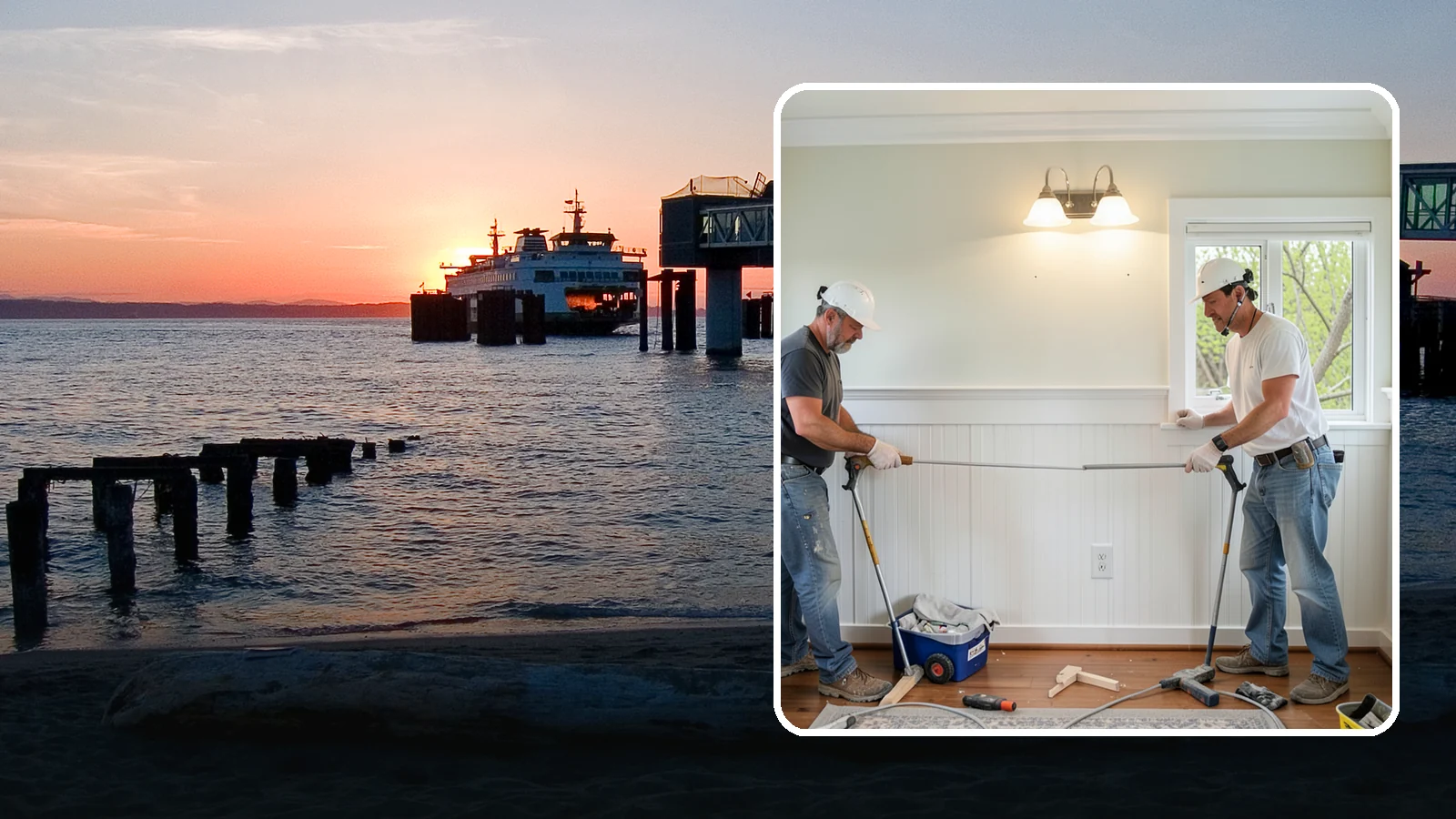 Beadboard Installation in Edmonds, Snohomish County, WA - Charming beadboard installation that adds cottage-style texture to walls, ceilings, and wainscot panels.