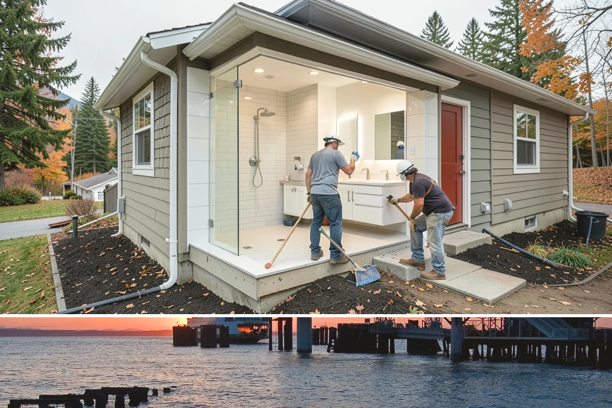 Beadboard Installation in Edmonds, Snohomish County, WA - Beadboard installs year-round indoors and is especially popular for warming up spaces during the wet PNW winter.