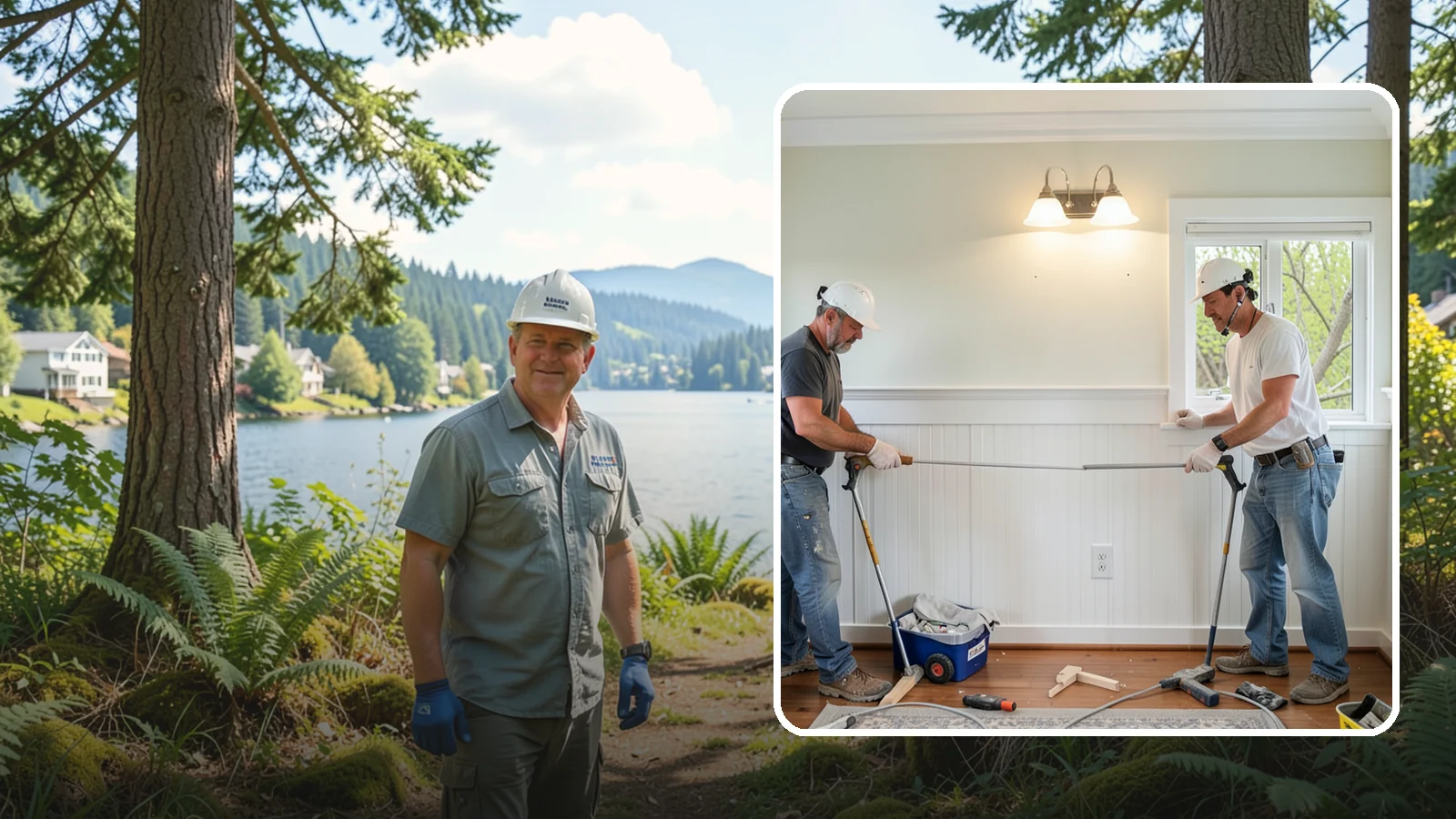 Beadboard Installation in Milton, King County, WA - Charming beadboard installation that adds cottage-style texture to walls, ceilings, and wainscot panels.