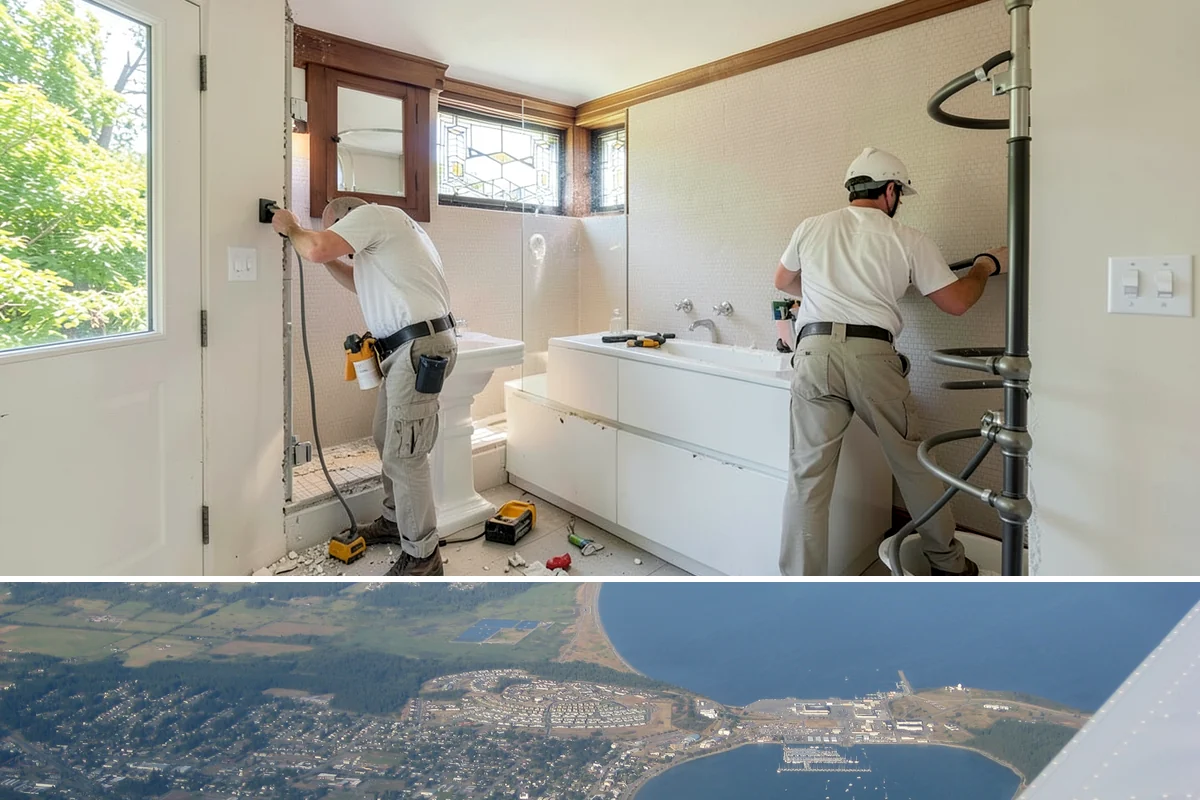 Beadboard Installation in Oak Harbor, Island County, WA - Beadboard installs year-round indoors and is especially popular for warming up spaces during the wet PNW winter.