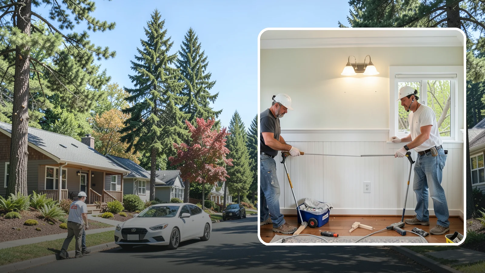 Beadboard Installation in Orting, Pierce County, WA - Charming beadboard installation that adds cottage-style texture to walls, ceilings, and wainscot panels.