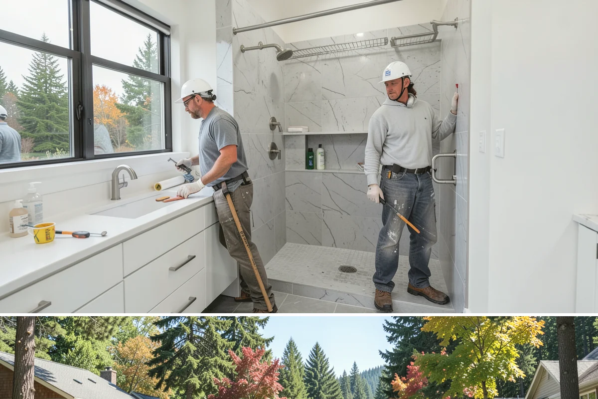 Beadboard Installation in Orting, Pierce County, WA - Beadboard installs year-round indoors and is especially popular for warming up spaces during the wet PNW winter.