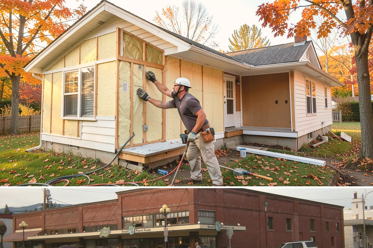 Beadboard Installation in Sedro-Woolley, Skagit County, WA - Beadboard installs year-round indoors and is especially popular for warming up spaces during the wet PNW winter.