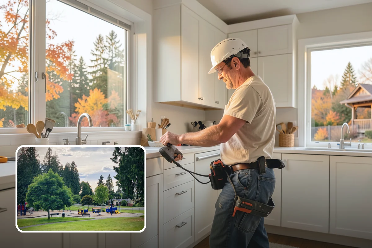 Beam Installation in Bonney Lake, Pierce County, WA - Carries loads across new openings